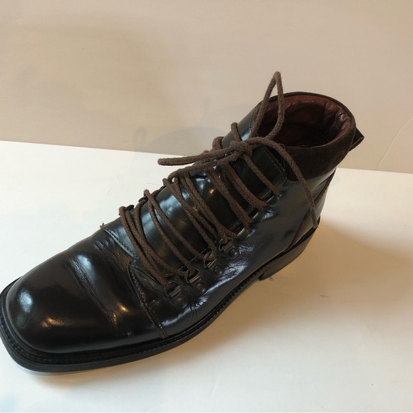 GUCCI leather printer combat boots - Picture 4 of 6